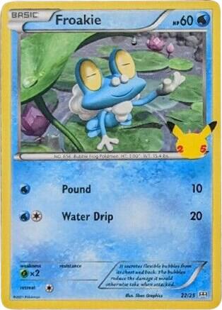 Froakie Pokemon card from McDonald's 25th Anniversary Promos