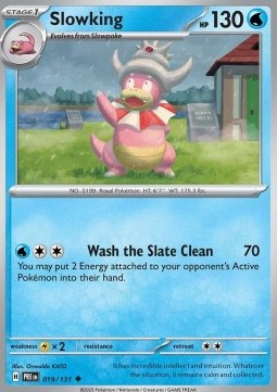 Slowking Pokemon card from Prismatic Evolutions
