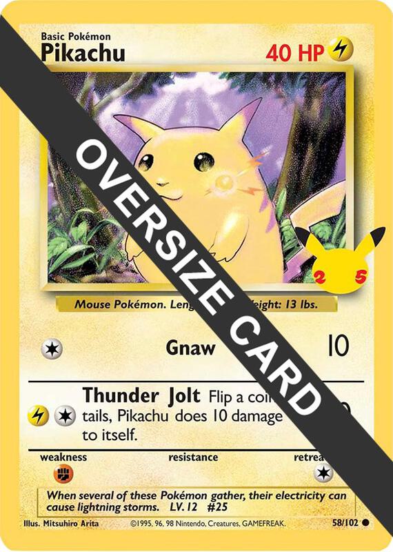 Pikachu Pokemon card from Jumbo Cards