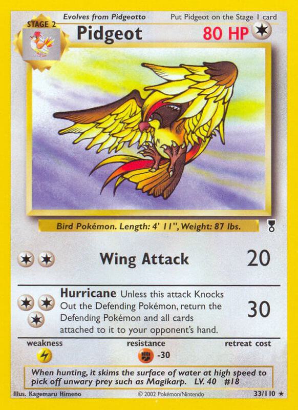 Pidgeot Pokemon card from Legendary Collection