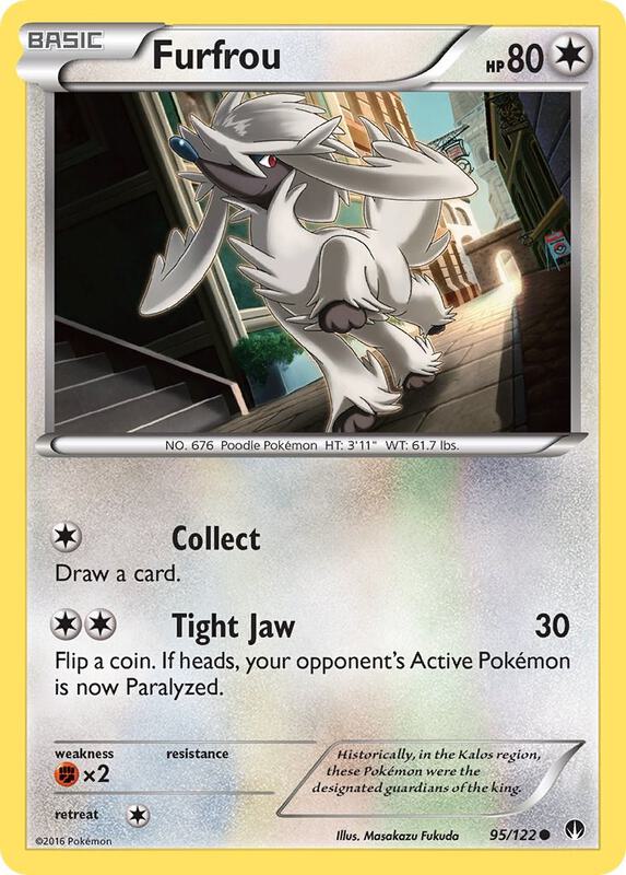 Furfrou Pokemon card from XY - BREAKpoint