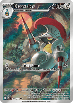 Escavalier Pokemon card from Black White IDTH