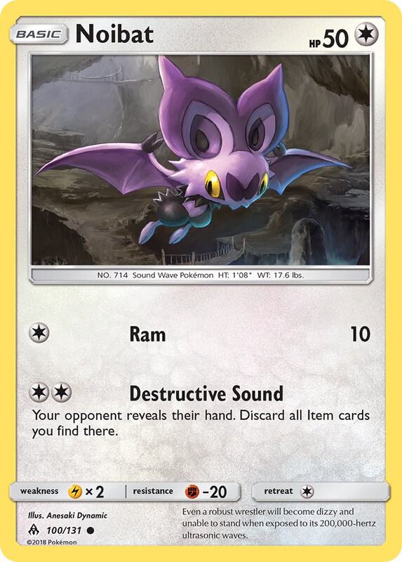 Noibat Pokemon card from SM - Forbidden Light