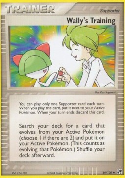 Wally's Training Pokemon card from EX Sandstorm