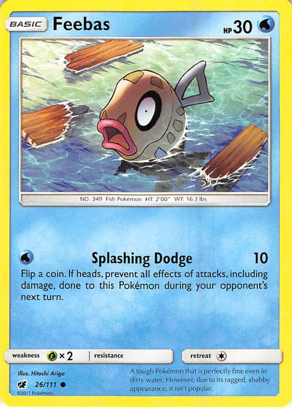 Feebas Pokemon card from SM - Crimson Invasion