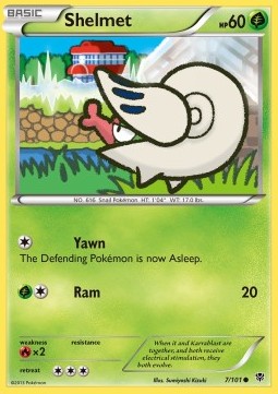 Shelmet Pokemon card from Plasma Blast