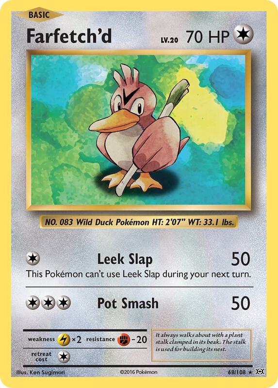 Farfetch'd Pokemon card from XY - Evolutions