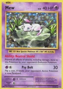 Mew Pokemon card from Evolutions