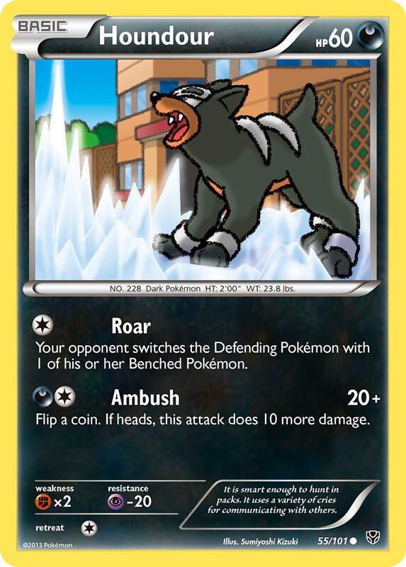 Houndour Pokemon card from Plasma Blast