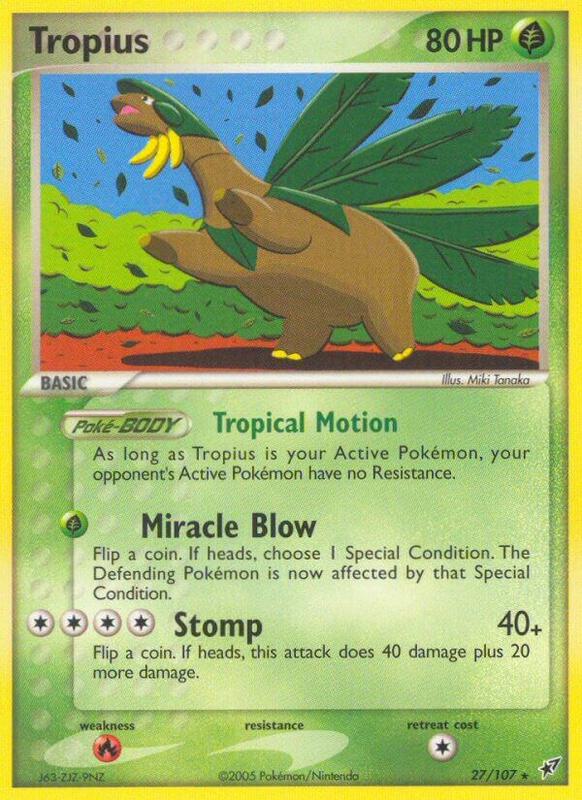 Tropius Pokemon card from Deoxys