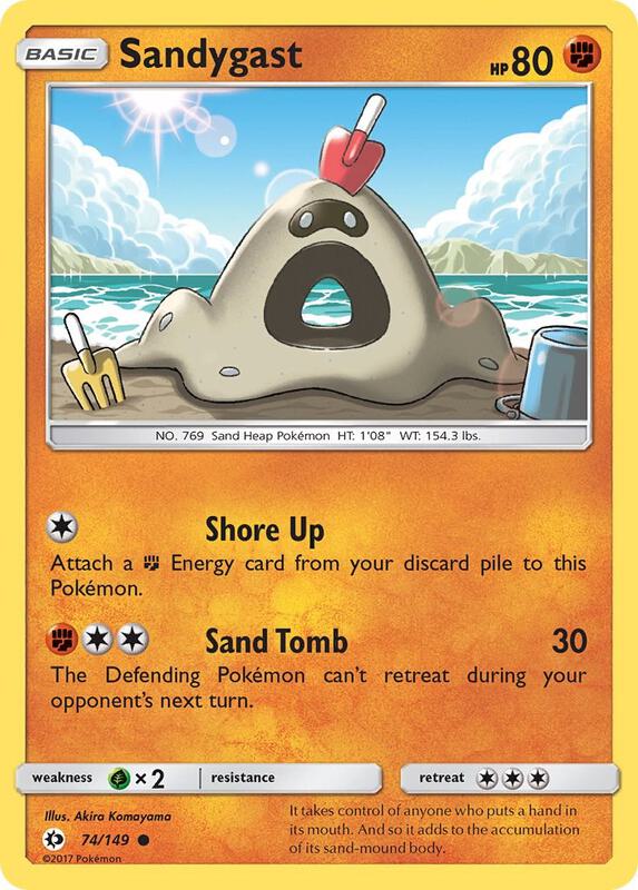 Sandygast Pokemon card from SM Base Set