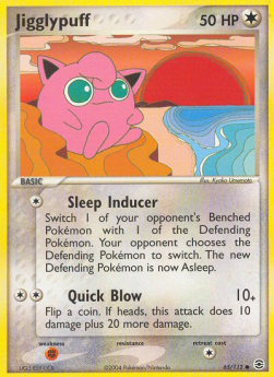 Jigglypuff Pokemon card from EX FireRed LeafGreen