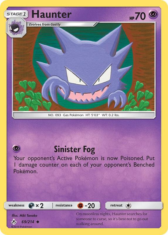 Haunter Pokemon card from SM - Unbroken Bonds