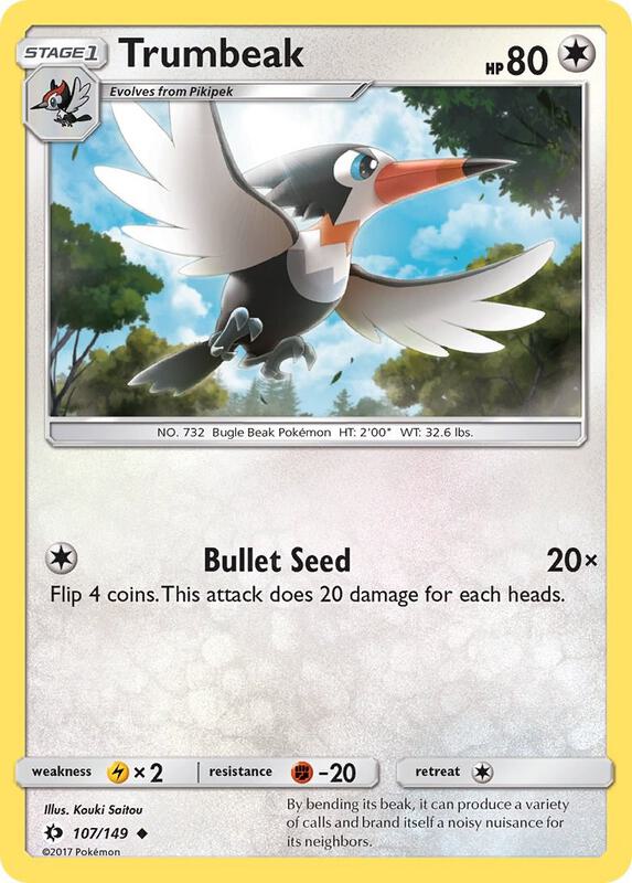Trumbeak Pokemon card from SM Base Set