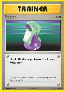 Potion Pokemon card from Evolutions