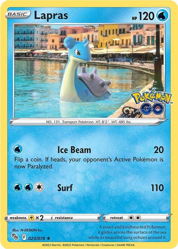Lapras Pokemon card from Pokemon GO