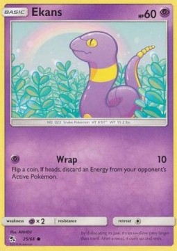 Ekans Pokemon card from Hidden Fates