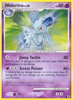 Nidorina Lv.29 (Holo) Pokemon card from Rising Rivals