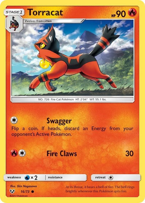 Torracat Pokemon card from Shining Legends