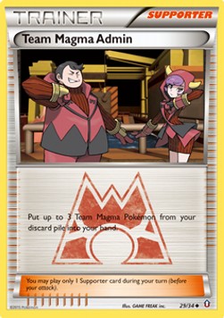 Team Magma Admin Pokemon card from Double Crisis