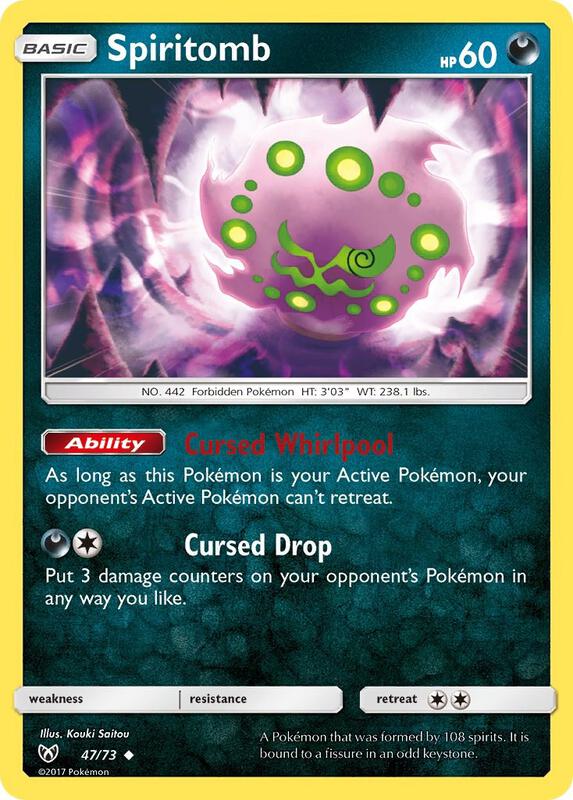 Spiritomb Pokemon card from Shining Legends