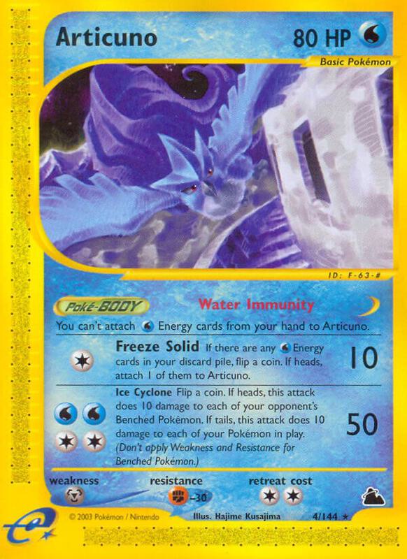 Articuno (4) Pokemon card from Skyridge
