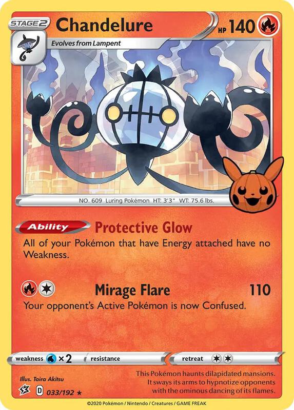 Chandelure Pokemon card from Trick or Trade BOOster Bundle