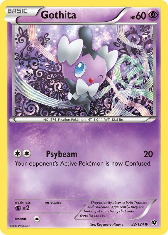 Gothita Pokemon card from XY - Fates Collide