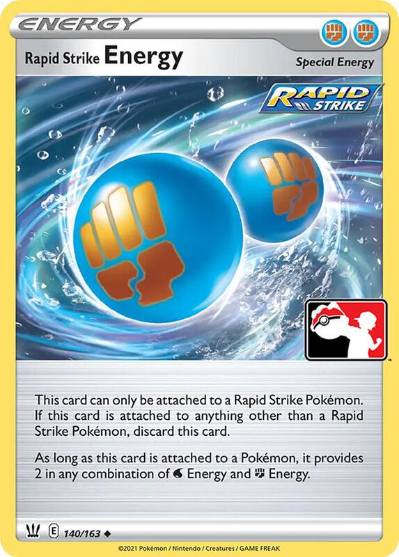 Rapid Strike Energy Pokemon card from Prize Pack Series Cards