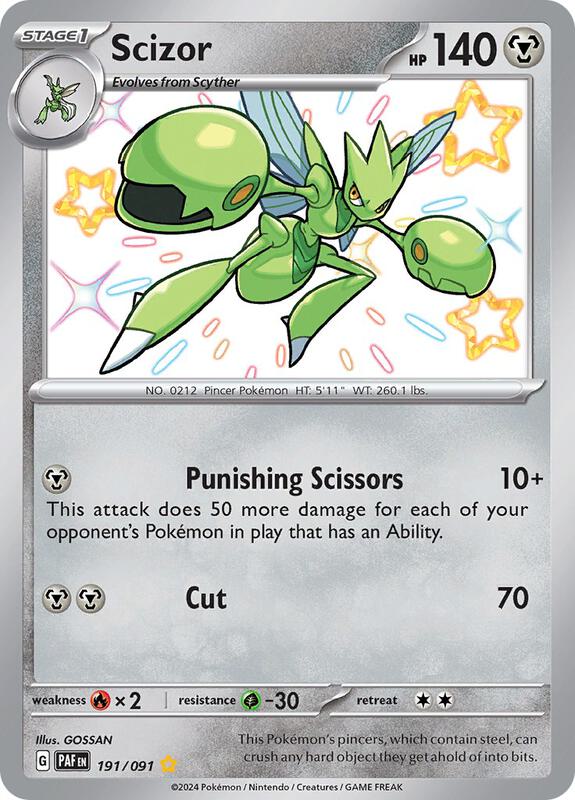 Scizor Pokemon card from SV: Paldean Fates