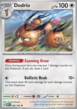 Dodrio Pokemon card from 151