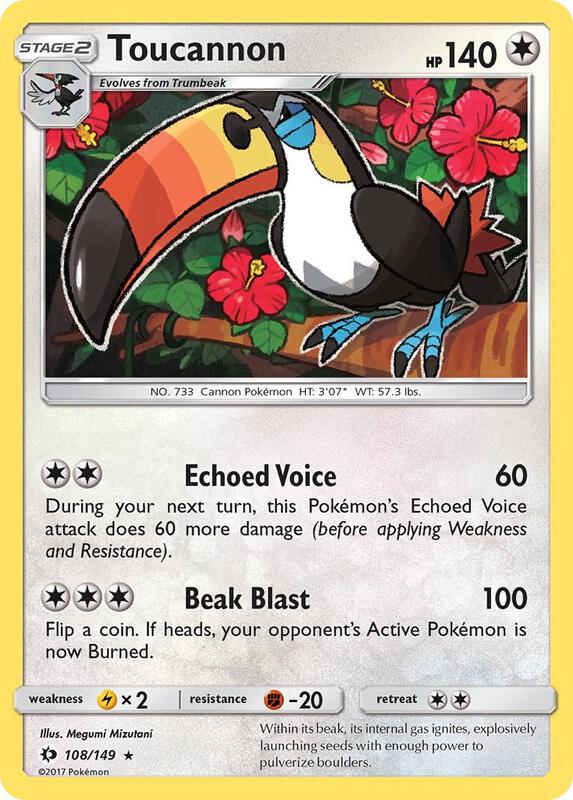 Toucannon Pokemon card from SM Base Set