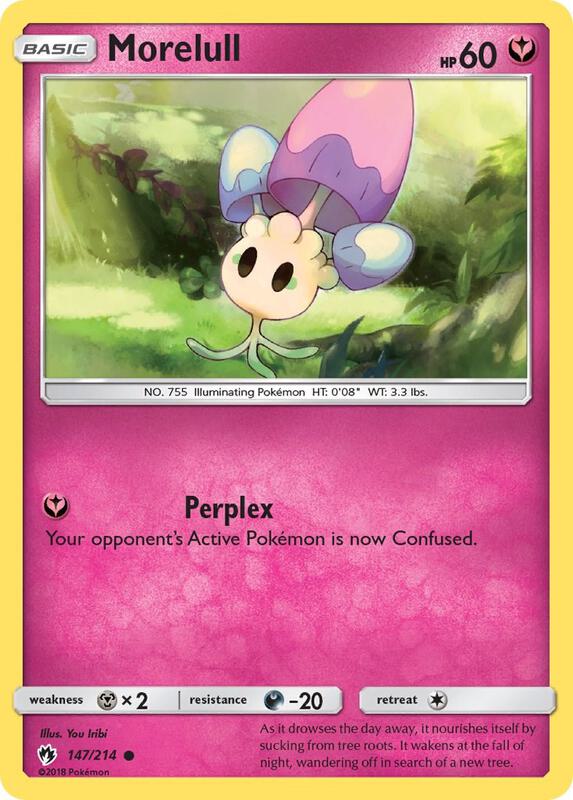 Morelull Pokemon card from SM - Lost Thunder