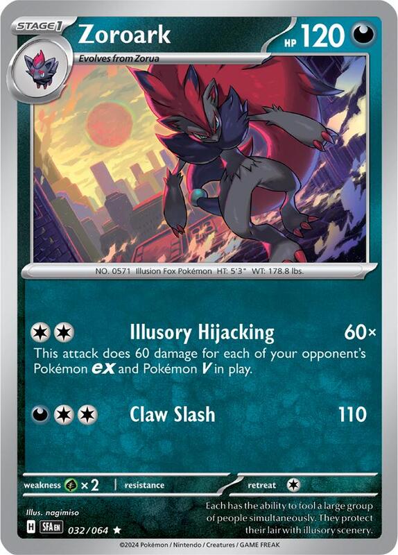 Zoroark Pokemon card from SV: Shrouded Fable