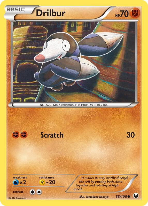 Drilbur Pokemon card from Dark Explorers