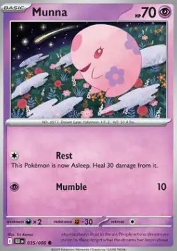 Munna Pokemon card from Black Bolt