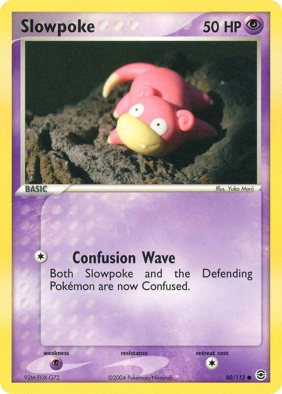 Slowpoke Pokemon card from FireRed & LeafGreen