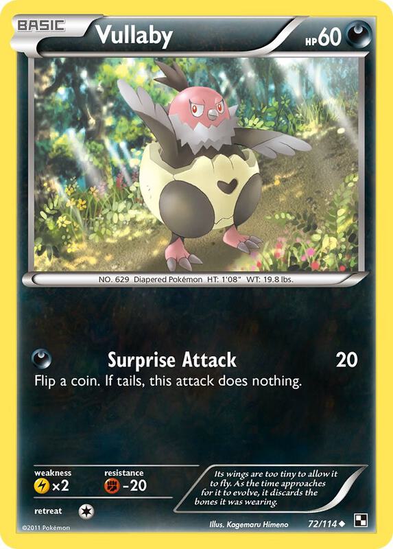 Vullaby Pokemon card from Black and White