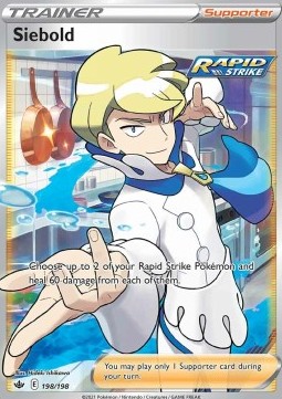 Siebold Pokemon card from Chilling Reign