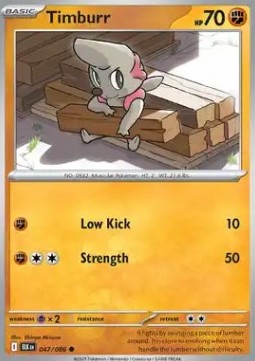 Timburr Pokemon card from Black Bolt