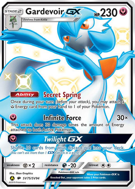 Gardevoir GX Pokemon card from Hidden Fates: Shiny Vault