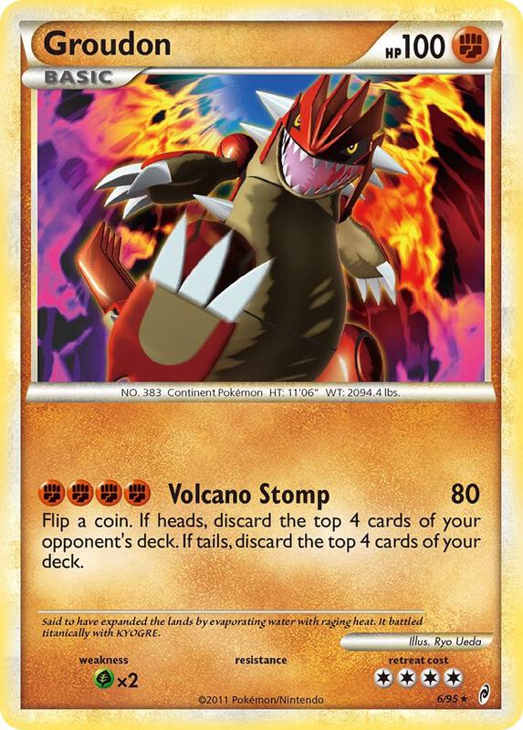 Groudon Pokemon card from Call of Legends