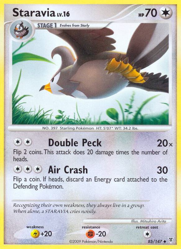 Staravia Pokemon card from Supreme Victors