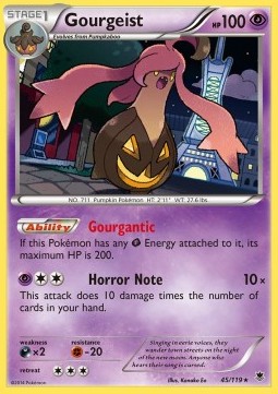 Gourgeist Pokemon card from Phantom Forces