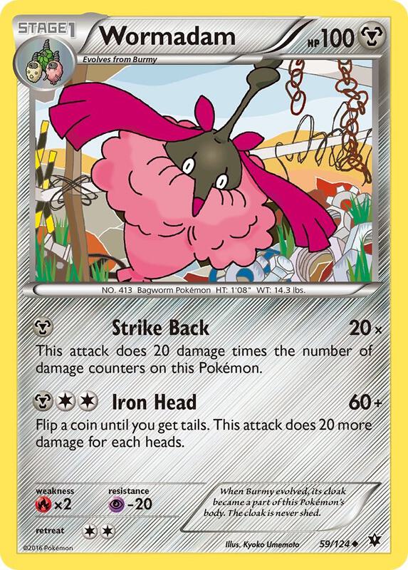 Wormadam (59) Pokemon card from XY - Fates Collide