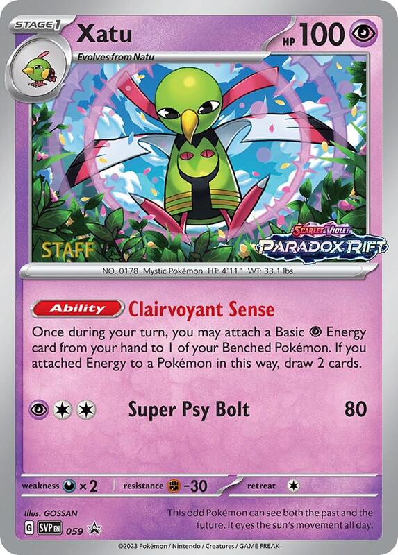 Xatu - 059 (Prerelease) [Staff] Pokemon card from SV: