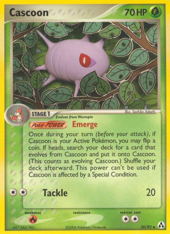 Cascoon Pokemon card from Legend Maker