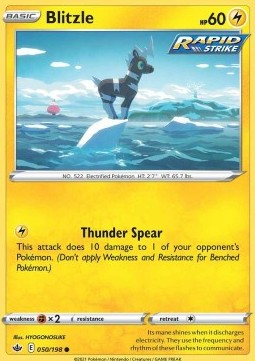 Blitzle Pokemon card from Chilling Reign