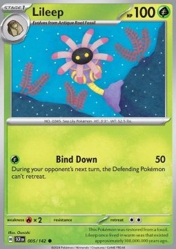 Lileep Pokemon card from Stellar Crown