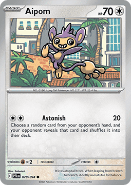 Aipom Pokemon card from Phantasmal Flames